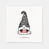 Serviette En Papier Joyeux Noël moderne Gnome Holiday (Devant)