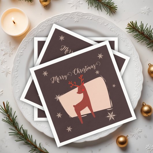 Serviette En Papier Joyeux Noël mon petit cerf