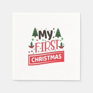 Serviette En Papier Joyeux Noël Mon premier Noël