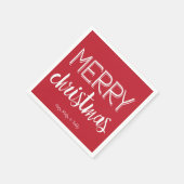 Serviette En Papier Joyeux Noël Monogram Holiday Napkin (Coin)