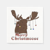 Serviette En Papier Joyeux Noël Moose Napkins (Devant)