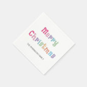 Serviette En Papier Joyeux Noël Multicolore Papier serviettes (Coin)