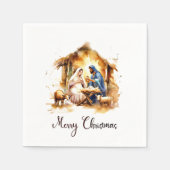 Serviette En Papier Joyeux Noël Nativité (Devant)