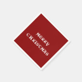 Serviette En Papier Joyeux Noël noir papier rouge Napkin (Coin)