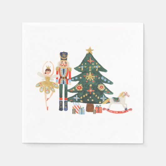 Serviette En Papier Joyeux Noël Nutcracker Ballet (Devant)