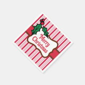 Serviette En Papier Joyeux Noël Peppermenthe serviettes (Coin)