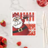 Serviette En Papier Joyeux Noël Père Noël (En situation)