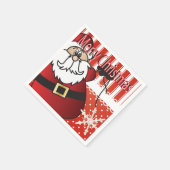 Serviette En Papier Joyeux Noël Père Noël (Coin)