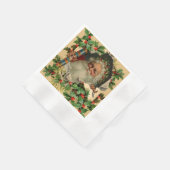 Serviette En Papier Joyeux Noël Père Noël classique antique (Coin)