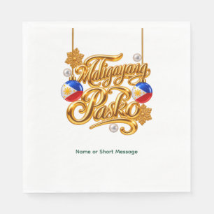 Serviette En Papier Joyeux Noël personnalisé Filipino Noël P