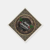 Serviette En Papier Joyeux Noël, pétillant et parties scintillant, (Coin)