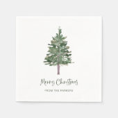 Serviette En Papier Joyeux Noël | Pin simple minimal (Devant)