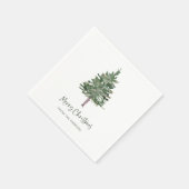 Serviette En Papier Joyeux Noël | Pin simple minimal (Coin)