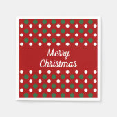 Serviette En Papier Joyeux Noël Pois rouges (Devant)