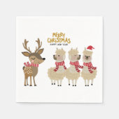 Serviette En Papier Joyeux Noël | Reindeer & Alpacas (Devant)