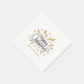 Serviette En Papier Joyeux Noël Reindeer moderne (Coin)