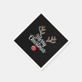 Serviette En Papier Joyeux Noël Reindeer Noël Famille Cadeau (Coin)