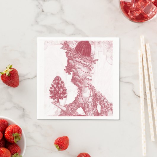 Serviette En Papier Joyeux Noel (rouge) Joyeux Noël (En situation)