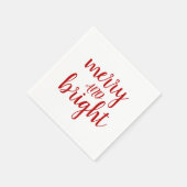 Serviette En Papier Joyeux Noël rouge vif (Coin)