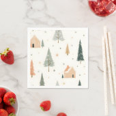 Serviette En Papier Joyeux Noël! Serviettes de Noël. (En situation)