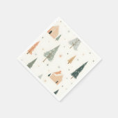 Serviette En Papier Joyeux Noël! Serviettes de Noël. (Coin)