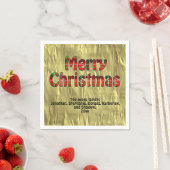 Serviette En Papier Joyeux Noël Tartan Typographie Motif - Noms (En situation)