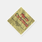 Serviette En Papier Joyeux Noël Tartan Typographie Motif - Noms (Coin)