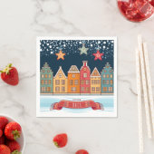 Serviette En Papier Joyeux Noel urban Snow (En situation)