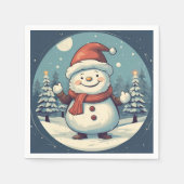 Serviette En Papier Joyeux Noël vintage (Devant)