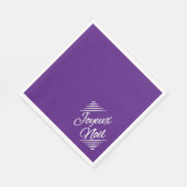 Serviette En Papier Joyeux Noel - violet royal (Coin)