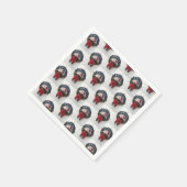 Serviette En Papier Joyeux Noël Wreath mignonne Teddy Bear Motif (Coin)