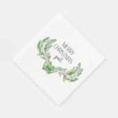 Serviette En Papier Joyeux Noël Y'all Foliing sur Antlers (Coin)