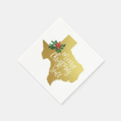 Serviette En Papier Joyeux Noël Y'all Texas State Napkins (Coin)