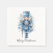 Serviette En Papier Joyeux Noir Bleu Nutcracker (Devant)