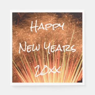 Serviette En Papier Joyeux Nouvel An 20xx Feu d'artifice