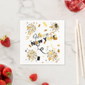 Serviette En Papier Joyeux Nouvel An 3 Ply Napkins (En situation)