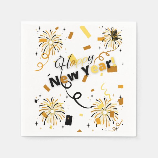 Serviette En Papier Joyeux Nouvel An 3 Ply Napkins (Devant)