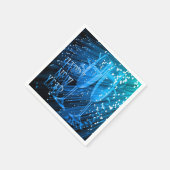 Serviette En Papier Joyeux Nouvel An Blue Sparkle Verres serviettes (Coin)