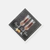 Serviette En Papier Joyeux Nouvel An Champagne Verres Papier Napkin (Coin)