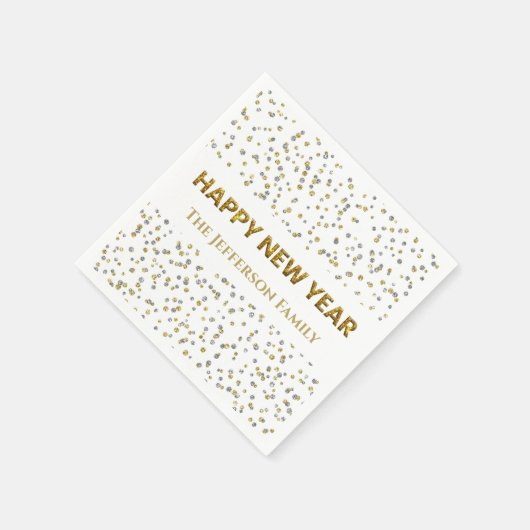 Serviette En Papier Joyeux Nouvel An Confetti Papier Napkin (Coin)
