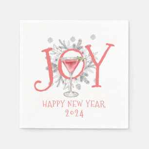 Serviette En Papier Joyeux Nouvel An Fête de la Réveillon 2024