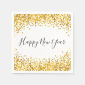 Serviette En Papier Joyeux Nouvel An Gold Confetti Holiday Napkin (Devant)