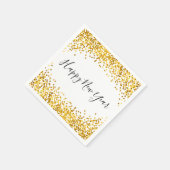 Serviette En Papier Joyeux Nouvel An Gold Confetti Holiday Napkin (Coin)