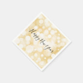 Serviette En Papier Joyeux Nouvel An Gold Polka Dot Holiday Napkin (Coin)