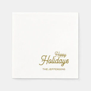 Serviette En Papier Joyeux Nouvel An Joyeux Noël Famille Saisonnière
