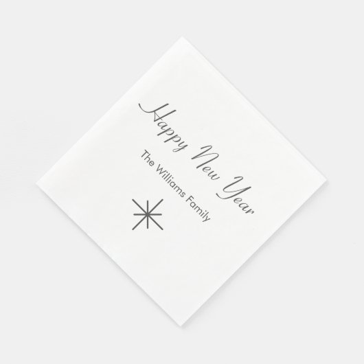 Serviette En Papier Joyeux Nouvel An Retro Fête de Snowflake (Coin)