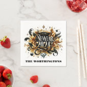 Serviette En Papier Joyeux Nouvel An serviettes (En situation)