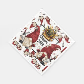 Serviette En Papier Joyeux Nouvel An Wine Gnomes (Coin)