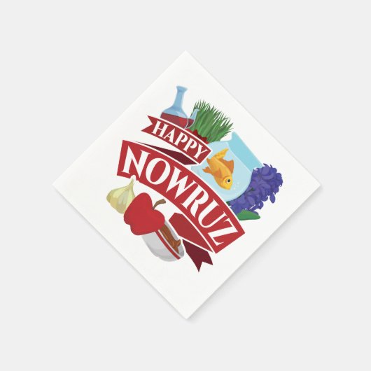 Serviette En Papier Joyeux Nowruz Nouvel An persan (Coin)