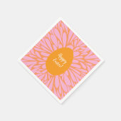 Serviette En Papier Joyeux OEuf d'orange de Pâques (Coin)